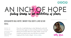 Desktop Screenshot of aninchofhope.com