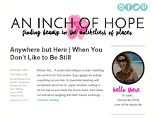 Tablet Screenshot of aninchofhope.com